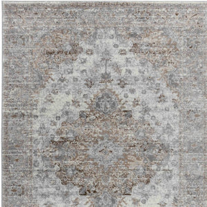 HomeRoots 5' Brown Oriental Area Rug - Timeless Machine-Woven Design for Living Room, Bedroom, or Office Decor 5' X 7' 506639
