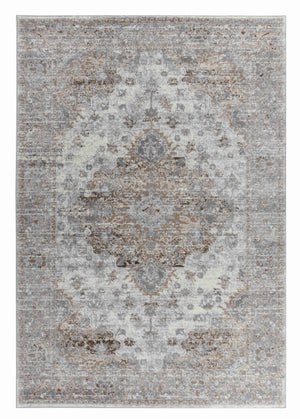 Homeroots 7' X 10' Brown Oriental Area Rug  Polypropylene 506640