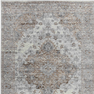 Homeroots 8' X 11' Brown Oriental Area Rug  Polypropylene 506641