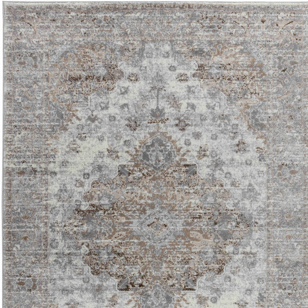 Homeroots 8' X 11' Brown Oriental Area Rug  Polypropylene 506641