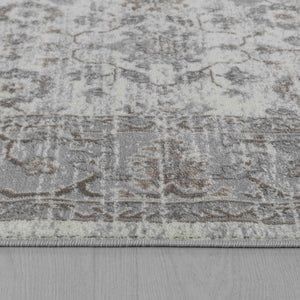 Homeroots 4' X 6' Grey Oriental Area Rug  Polypropylene 506642