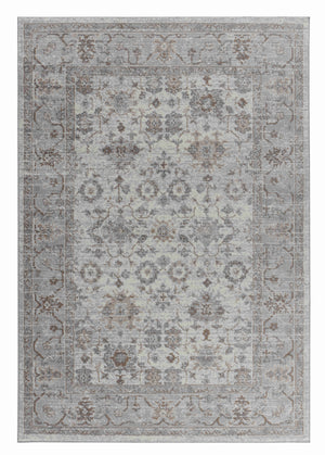 Homeroots 4' X 6' Grey Oriental Area Rug  Polypropylene 506642