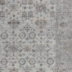 HomeRoots 5' Grey Oriental Area Rug - Timeless Elegance for Living Rooms, Bedrooms & Offices, Machine-Woven Quality 5' X 7' 506643