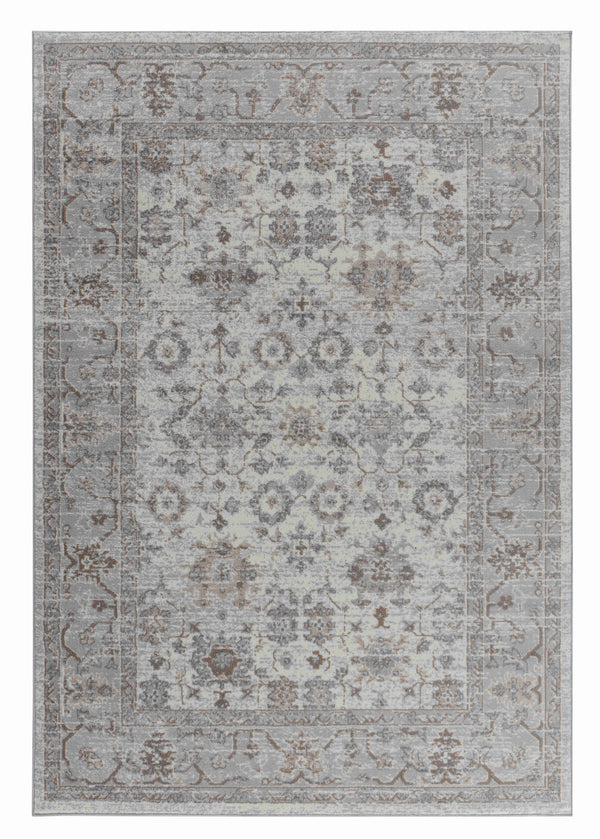 Homeroots 7' X 10' Grey Oriental Area Rug  Polypropylene 506644