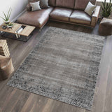 Homeroots 4' X 6' Brown Geometric Area Rug  Polypropylene 506646