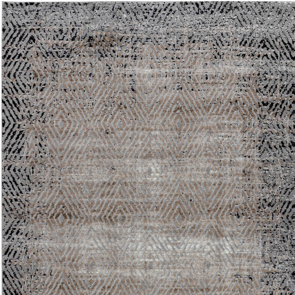 Homeroots 7' X 10' Brown Geometric Area Rug  Polypropylene 506648