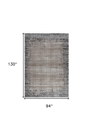 Homeroots 8' X 11' Brown Geometric Area Rug  Polypropylene 506649