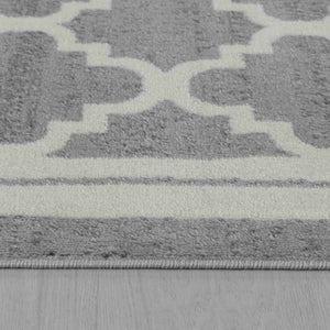 Homeroots 5' X 8' Grey Moroccan Area Rug  Polypropylene 506651