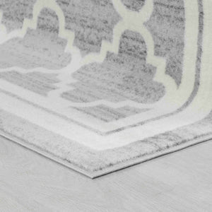 Homeroots 7' X 10' Grey Moroccan Area Rug  Polypropylene 506652