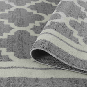 HomeRoots 5' Elegant Grey Moroccan Area Rug - Timeless Style, Durable Design, Perfect for Any Room Decor 8' X 10' 506653