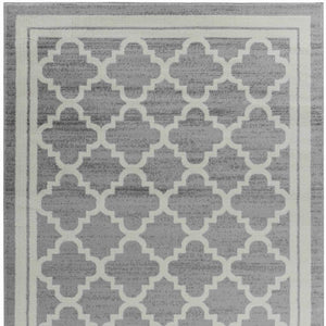 HomeRoots 5' Elegant Grey Moroccan Area Rug - Timeless Style, Durable Design, Perfect for Any Room Decor 8' X 10' 506653