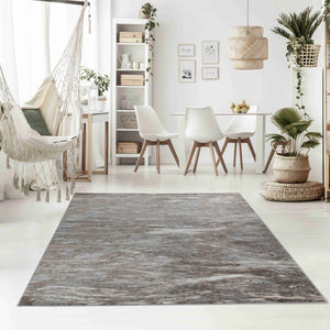 Homeroots 7' X 10' Brown Abstract Area Rug  Polypropylene 506656