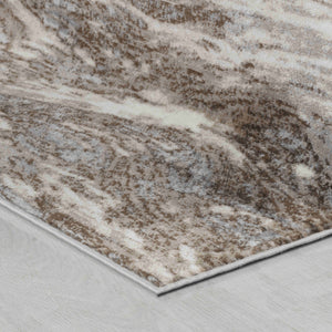 Homeroots 7' X 10' Brown Abstract Area Rug  Polypropylene 506656