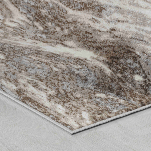 Homeroots 7' X 10' Brown Abstract Area Rug  Polypropylene 506656