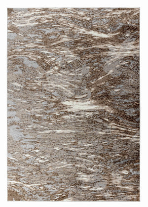 HomeRoots 5' Brown Abstract Area Rug - Turkish Craftsmanship for Elegant Spaces, Fade-Resistant Design & Durability 8' X 10' 506657