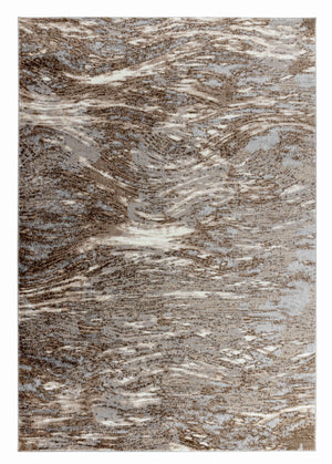 Homeroots 8' X 11' Brown Abstract Area Rug  Polypropylene 506657