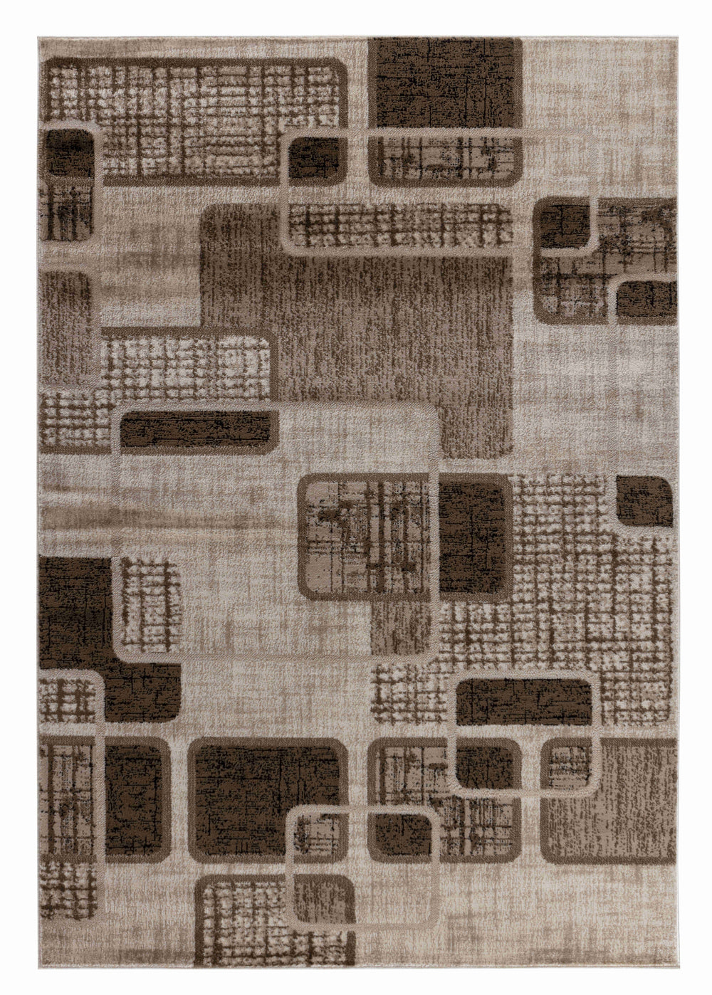 Homeroots 4' X 6' Brown Geometric Area Rug  Polypropylene 506658