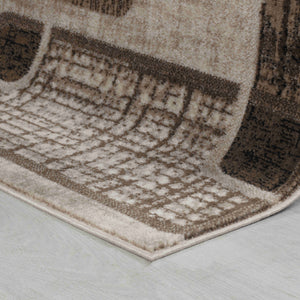 Homeroots 5' X 8' Brown Geometric Area Rug  Polypropylene 506659