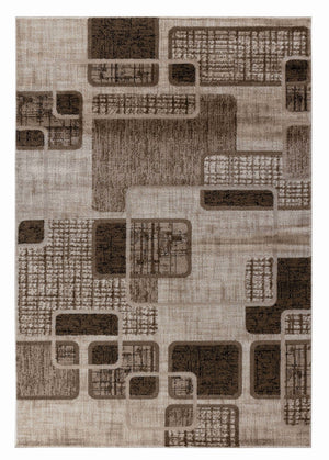 HomeRoots 5' Brown Geometric Area Rug – Stylish Low-Profile Design Perfect for Living Rooms or Offices 8' X 10' 506661