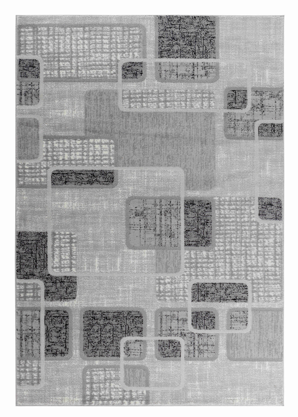 Homeroots 5' X 8' Grey Geometric Area Rug  Polypropylene 506663