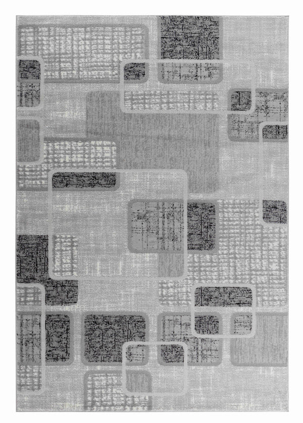 Homeroots 8' X 11' Grey Geometric Area Rug  Polypropylene 506665