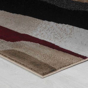 Homeroots 7' X 10' Brown Abstract Area Rug  Polypropylene 506668