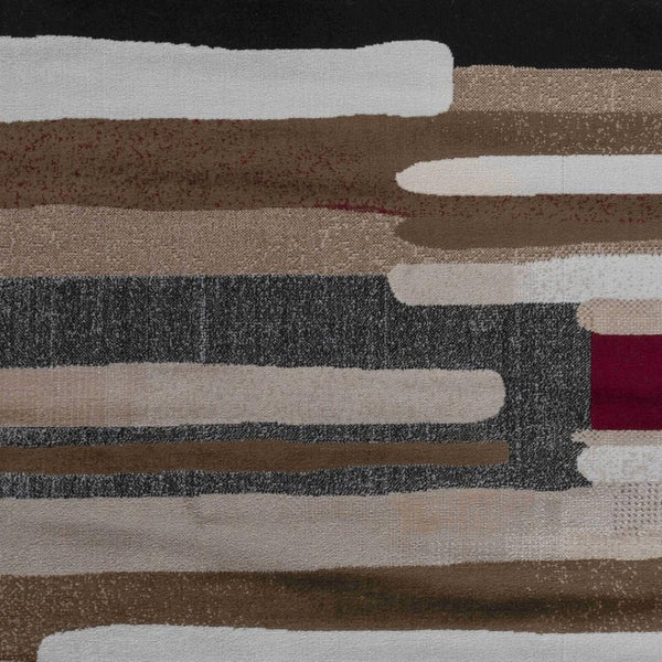 HomeRoots 5' Brown Abstract Area Rug - Durable Turkish Craftsmanship for Modern Home Décor & Easy Maintenance 6' X 9' 506668