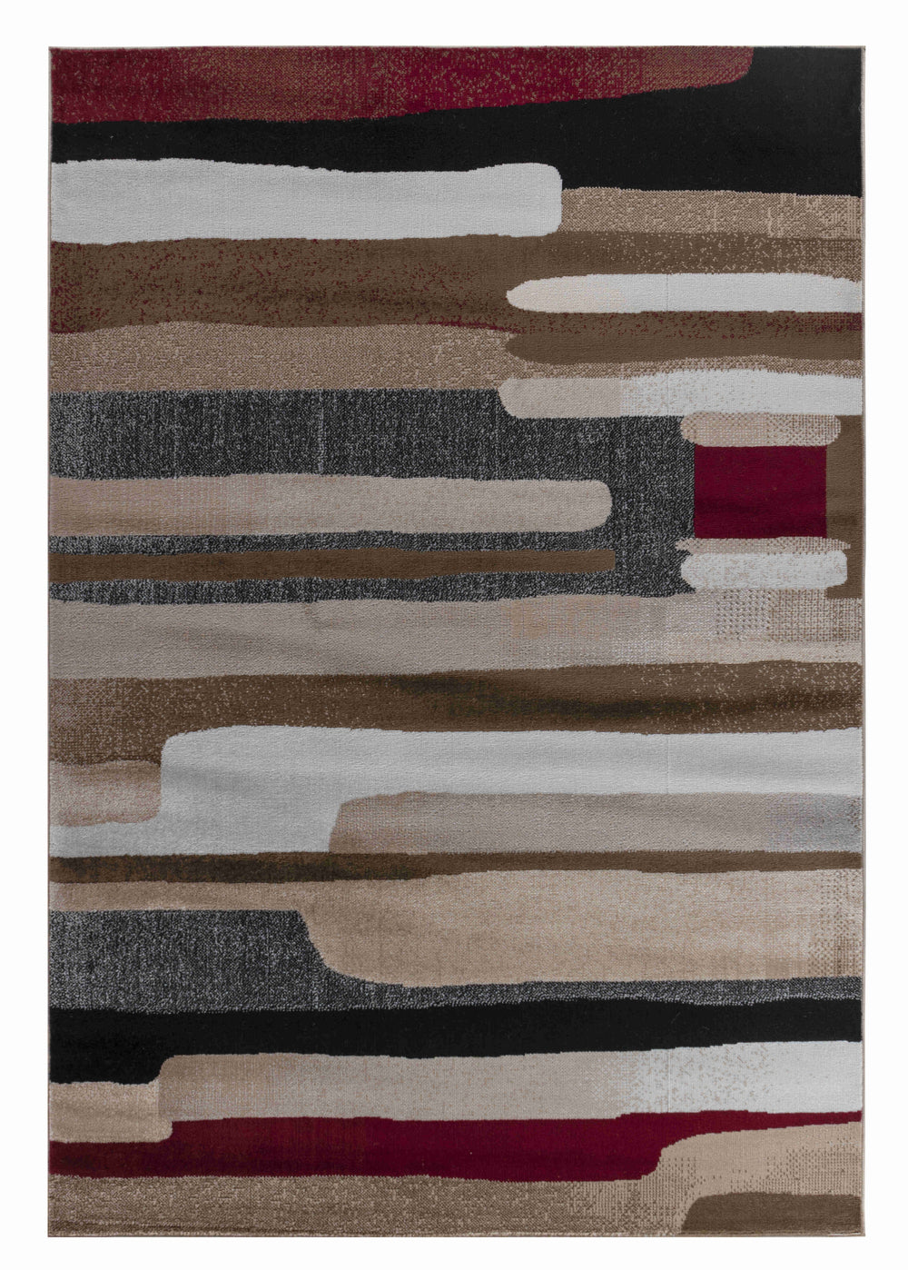 Homeroots 7' X 10' Brown Abstract Area Rug  Polypropylene 506668