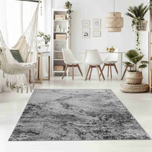 Homeroots 4' X 6' Grey Abstract Area Rug  Polypropylene 506672