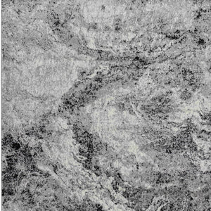 Homeroots 4' X 6' Grey Abstract Area Rug  Polypropylene 506672