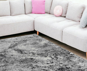 Homeroots 8' X 11' Grey Abstract Area Rug  Polypropylene 506675