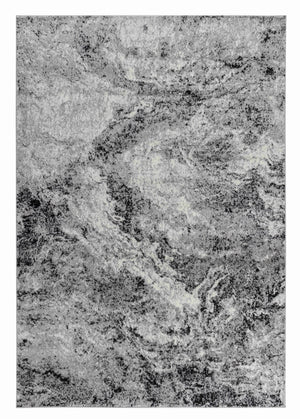 Homeroots 8' X 11' Grey Abstract Area Rug  Polypropylene 506675