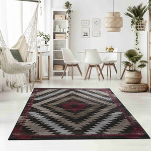 Homeroots 5' X 8' Brown Geometric Area Rug  Polypropylene 506677