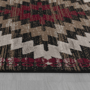 Homeroots 8' X 11' Brown Geometric Area Rug  Polypropylene 506679