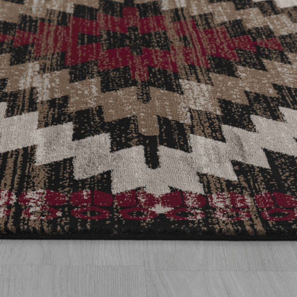 Homeroots 8' X 11' Brown Geometric Area Rug  Polypropylene 506679