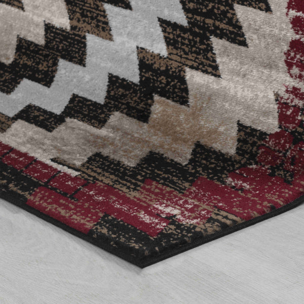 Homeroots 8' X 11' Brown Geometric Area Rug  Polypropylene 506679