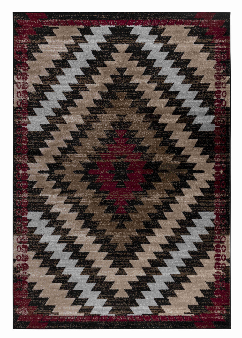 Homeroots 8' X 11' Brown Geometric Area Rug  Polypropylene 506679