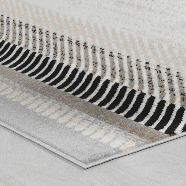 Homeroots 8' X 11' Beige Striped Area Rug  Polypropylene 506683