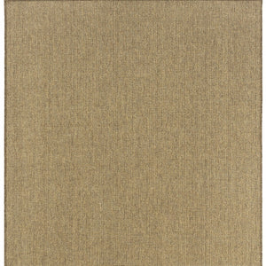 HomeRoots 5' Indoor Outdoor Area Rug - Tan, Stain Resistant, Durable & Versatile for High-Traffic Spaces 5'3" x 7'6" 506896