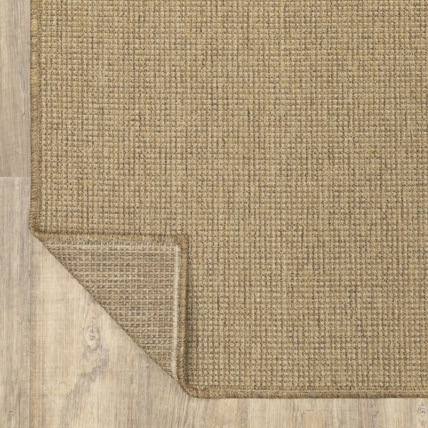HomeRoots 5' Indoor Outdoor Area Rug - Tan, Stain Resistant, Durable & Versatile for High-Traffic Spaces 7'10" x 10'10" 506898