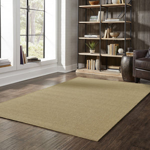HomeRoots 5' Indoor Outdoor Area Rug - Tan, Stain Resistant, Durable & Versatile for High-Traffic Spaces 8'6" x 13' 506899