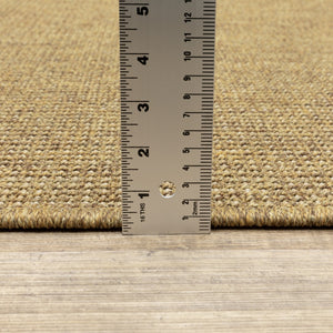 HomeRoots 5' Indoor Outdoor Area Rug - Tan, Stain Resistant, Durable & Versatile for High-Traffic Spaces 7'10" Round 506900