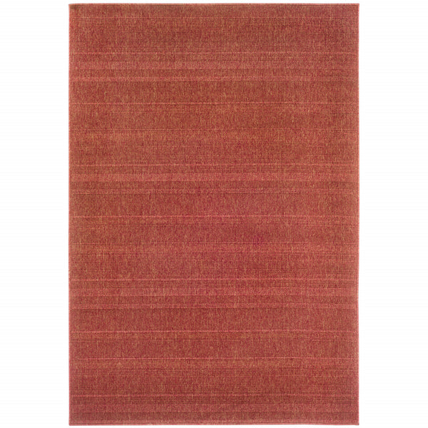 Homeroots 4' X 6' Red Stain Resistant Indoor Outdoor Area Rug - Stylish, Versatile Decor For Homes With Pets! Red Polypropylene 506919