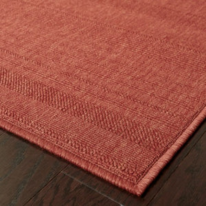 Homeroots 4' X 6' Red Stain Resistant Indoor Outdoor Area Rug - Stylish, Versatile Decor For Homes With Pets! Red Polypropylene 506919