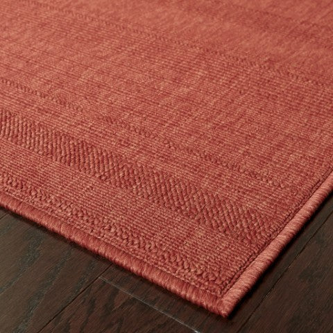 Homeroots 4' X 6' Red Stain Resistant Indoor Outdoor Area Rug - Stylish, Versatile Decor For Homes With Pets! Red Polypropylene 506919