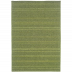 Homeroots 5' X 8' Green Stain Resistant Indoor Outdoor Area Rug Green Polypropylene 506929