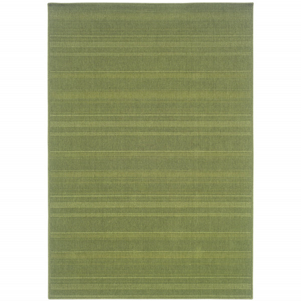 Homeroots 9' X 13' Green Stain Resistant Indoor Outdoor Area Rug Green Polypropylene 506933