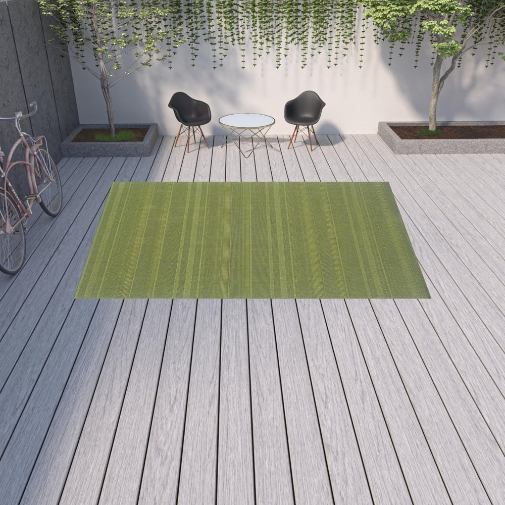 HomeRoots 9' Versatile Stain-Resistant Area Rug for Indoor and Outdoor Spaces - Perfect for High Traffic Areas Green 8'6" x 13' 506933