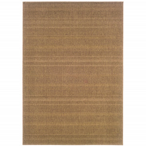 Homeroots 6' X 9' Tan Stain Resistant Indoor Outdoor Area Rug Tan Polypropylene 506939