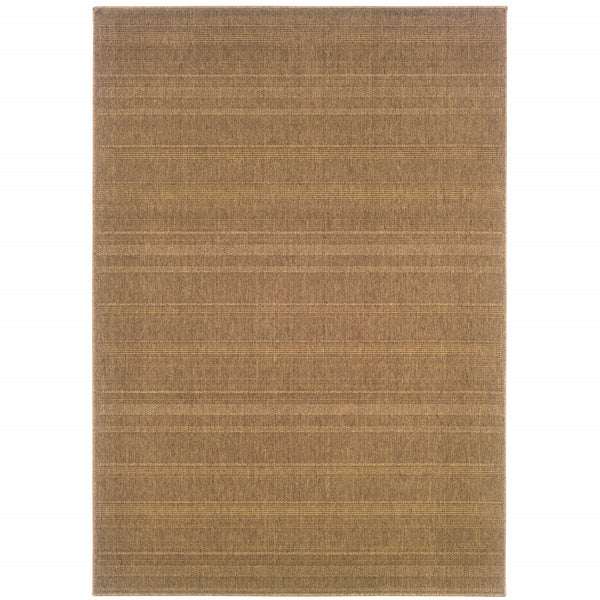 Homeroots 6' X 9' Tan Stain Resistant Indoor Outdoor Area Rug Tan Polypropylene 506939